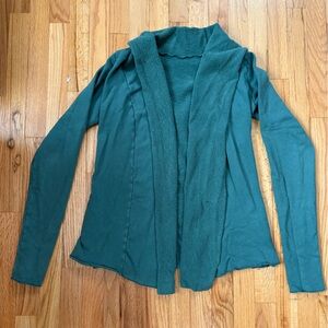 Gaia Conceptions Origami tunic cardigan XS Seafoam Fleece